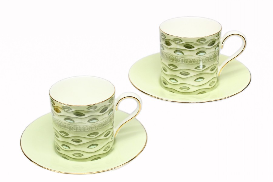 (05983)陆宝  3C骨瓷咖啡杯-绿色