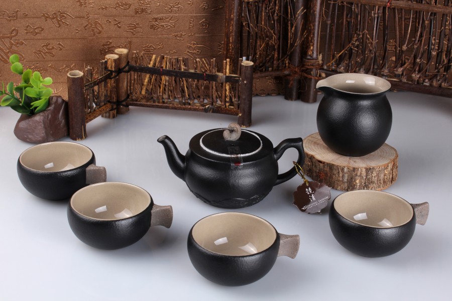 (07740)陆宝  镜清凌波壶茶组 (雅致黑)