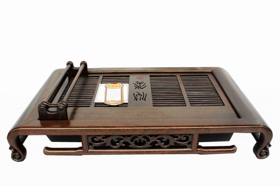 (00029)汉唐茶盘  悠然-黑紫檀 (平网架+带杯架)