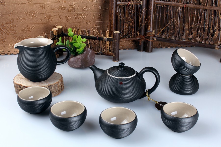 (05971)陆宝  镜清禅悦雅旋壶茶组 (雅致黑)