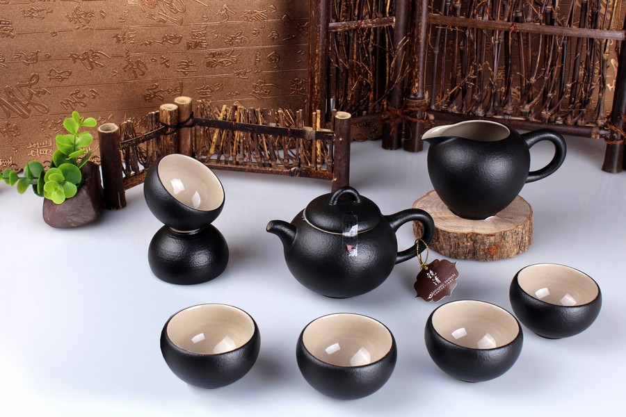 (02270)陆宝  镜清缘心壶茶组9件式 (雅致黑)