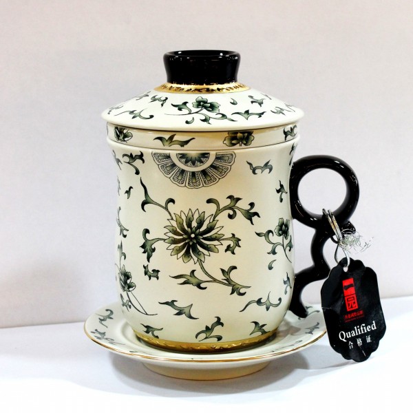 (05912)一园  四件杯-富贵金莲