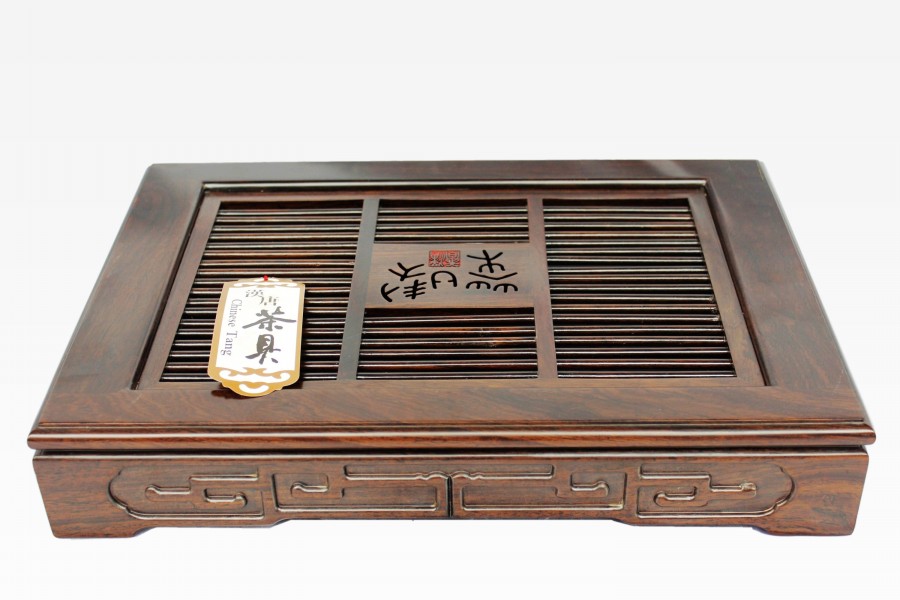 (00025)汉唐茶盘  小博古-黑紫檀