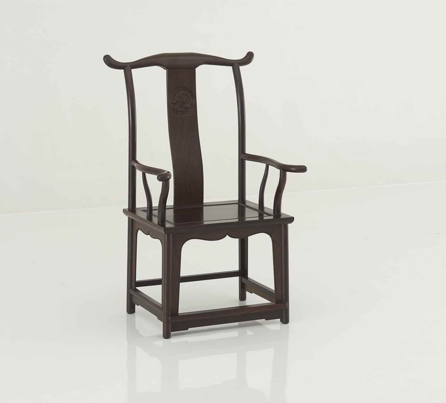 (92223)汉唐茶椅  黑紫檀大祥龙主椅