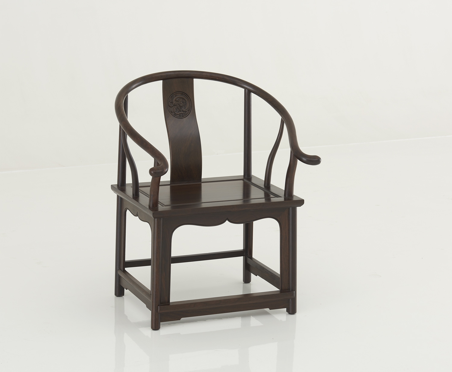 (92224)汉唐茶椅  黑紫檀大祥龙圈椅 (龙纹图案)