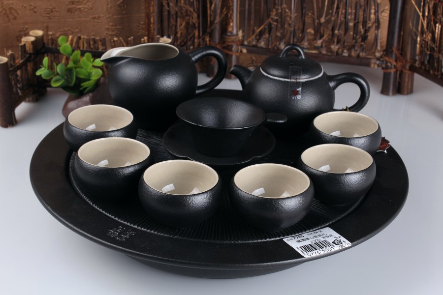 (07765)陆宝  镜清缘心壶茶礼 (雅致黑)