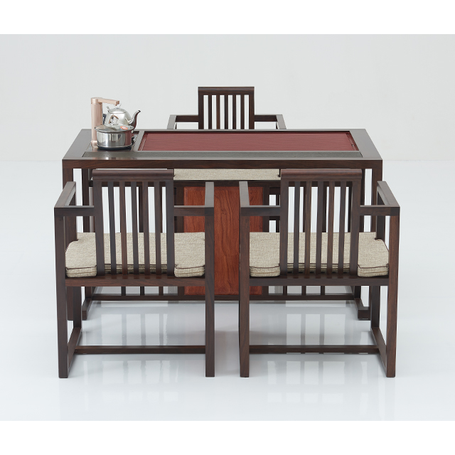 (92233)汉唐茶桌  闲庭C-1(黑檀+巴花+电木) (电框37*20)