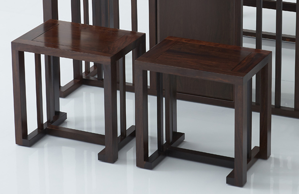 (92158)汉唐茶凳  习茶凳B款-黑紫檀