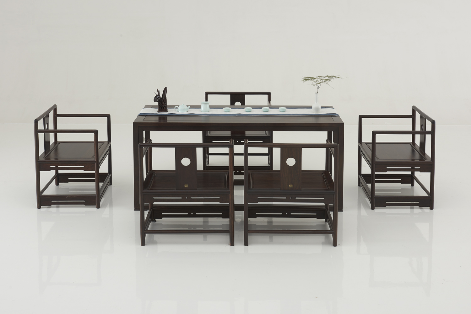 (92220)汉唐茶桌  宋式桌-黑紫檀 (B款)