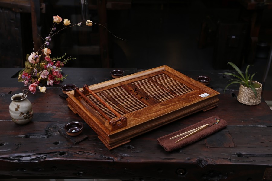 (04544)汉唐茶盘  品茗-刺猬紫檀