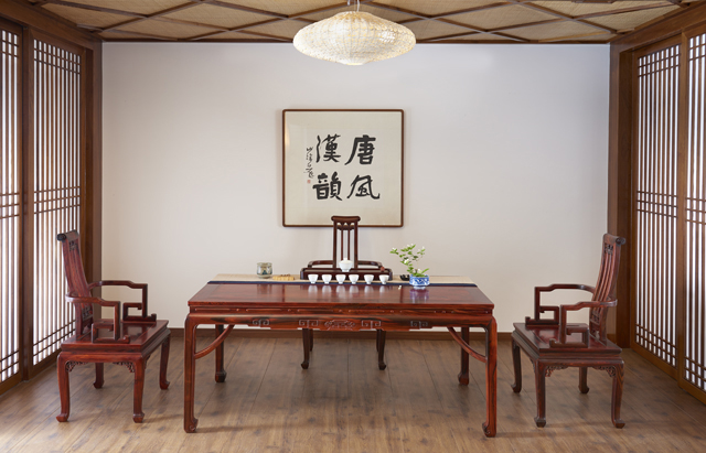 (91764)汉唐茶桌  卷书桌-刺猬紫檀 (B款)