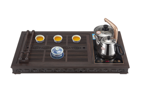 (05966)汉唐茶盘  如意-黑紫檀 (电框37*20)